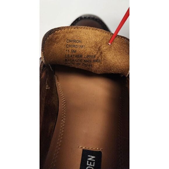 Steve Madden Chiron Mens Dark Brown Leather Slip On Loafer 11.5M - Picture 11 of 11